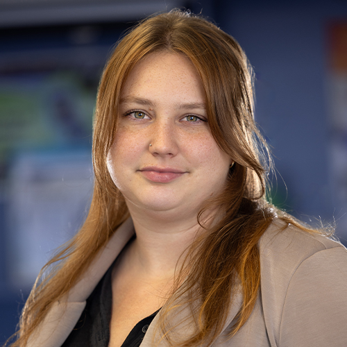 Jade Bixler-Boyer wearing a brown top